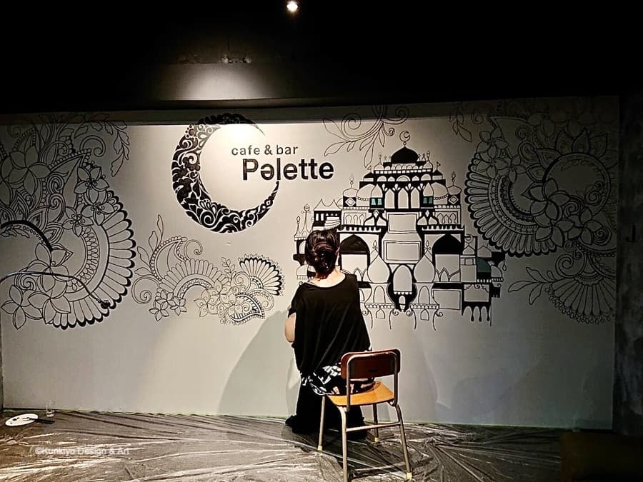 栗清デザイン　壁画　心斎橋