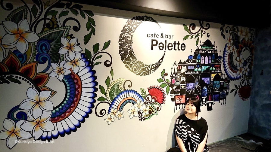 栗清デザイン　壁画　心斎橋