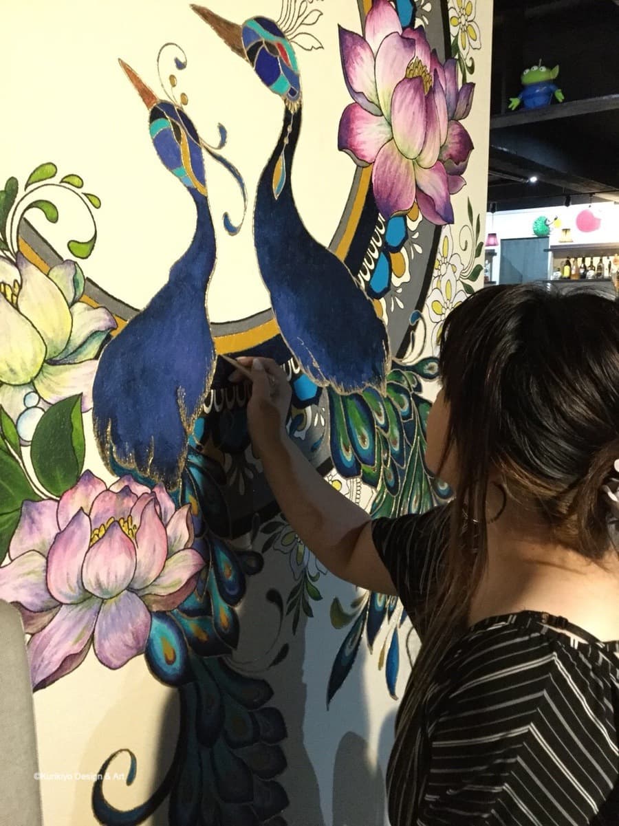 栗清デザイン　壁画　北新地