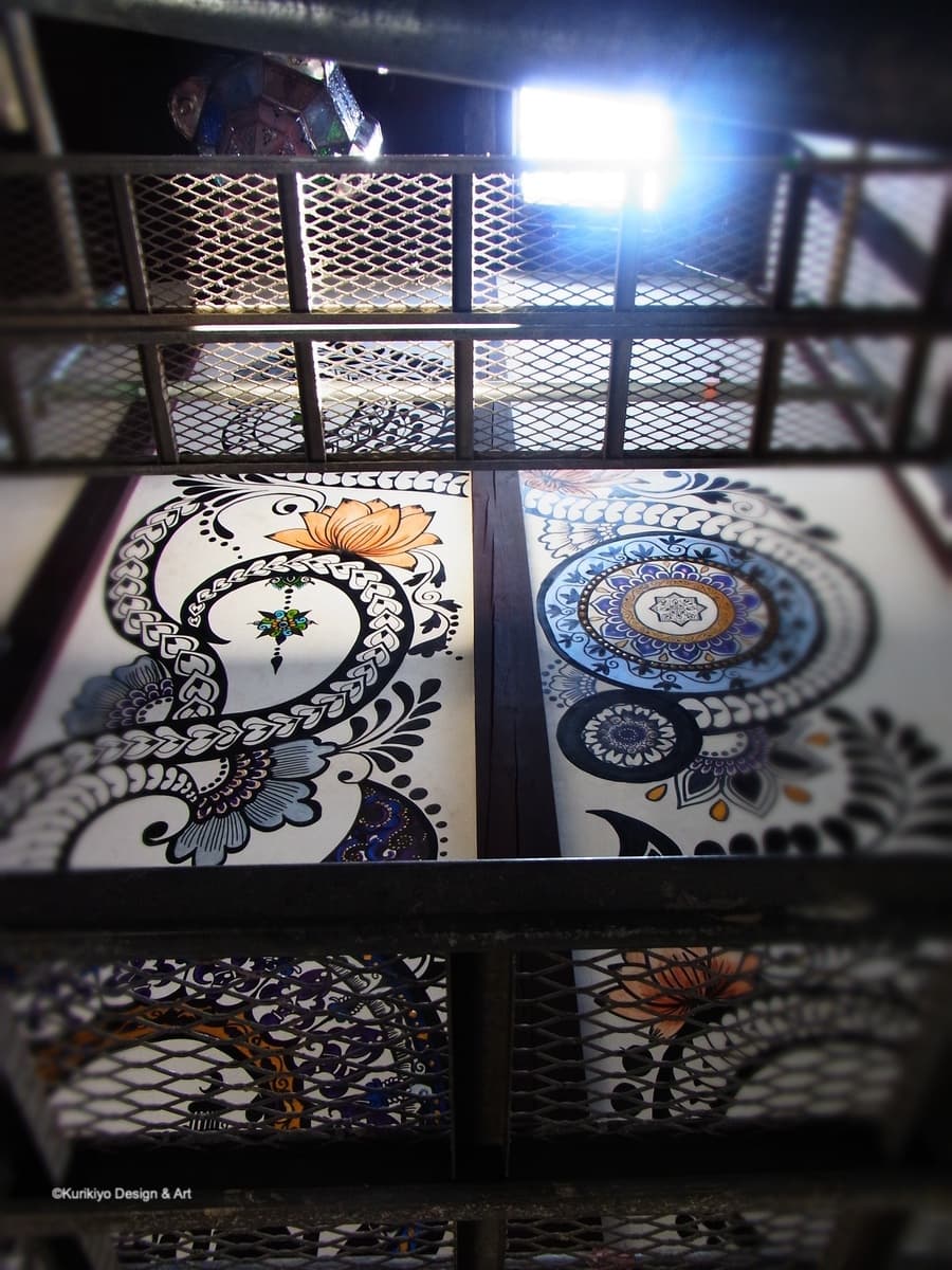 栗清デザイン　壁画　京都